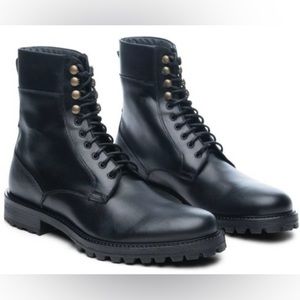 Ankari-Floruss Black Leather Combat Boots men’s size 9.5
